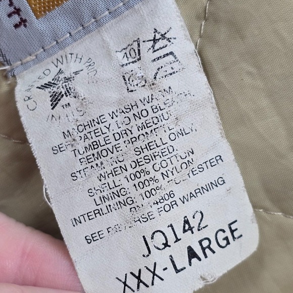 Vintage Carhartt Mens Quilted Canvas Work Jacket Green Size 3XL Distressed JQ142 - Picture 7 of 15